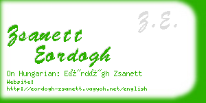 zsanett eordogh business card